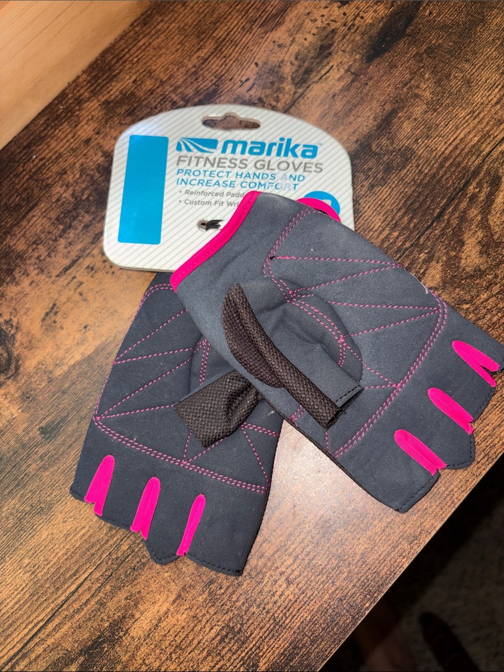 Marika Gray and Hot Pink Fingerless Workout Gloves